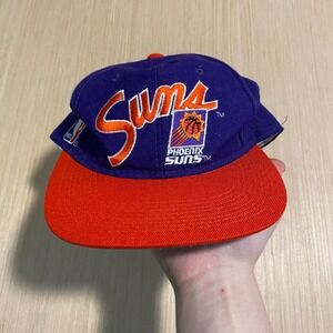 Vintage Sports Specialties Phoenix Suns Hat 7 1/8 Purple Orange Fitted NBA Cap
